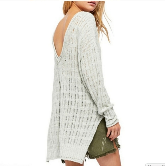 FREE PEOPLE Pretty in Pointelle Tunic Sweater - Picture 4 of 11